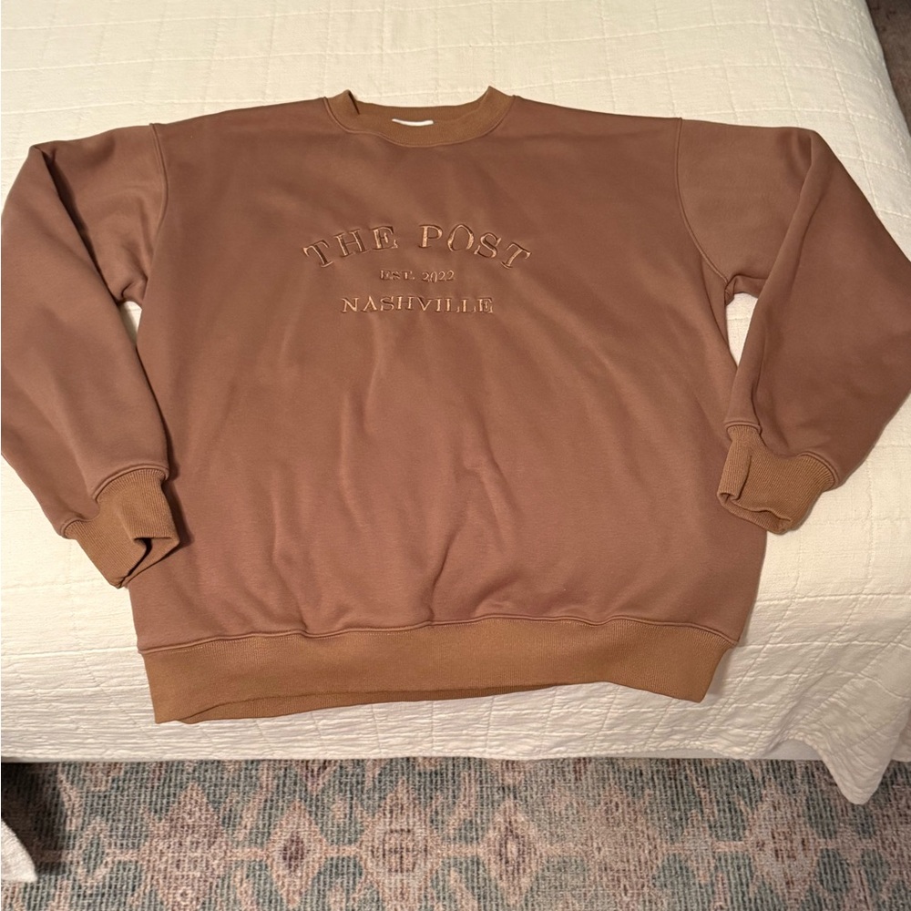 Women's Brown Crew Neck Sweater